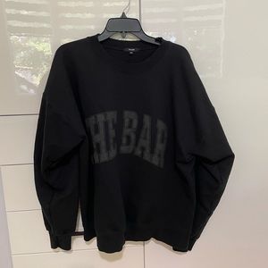 The Bar XL black sweatshirt. Also selling in tan